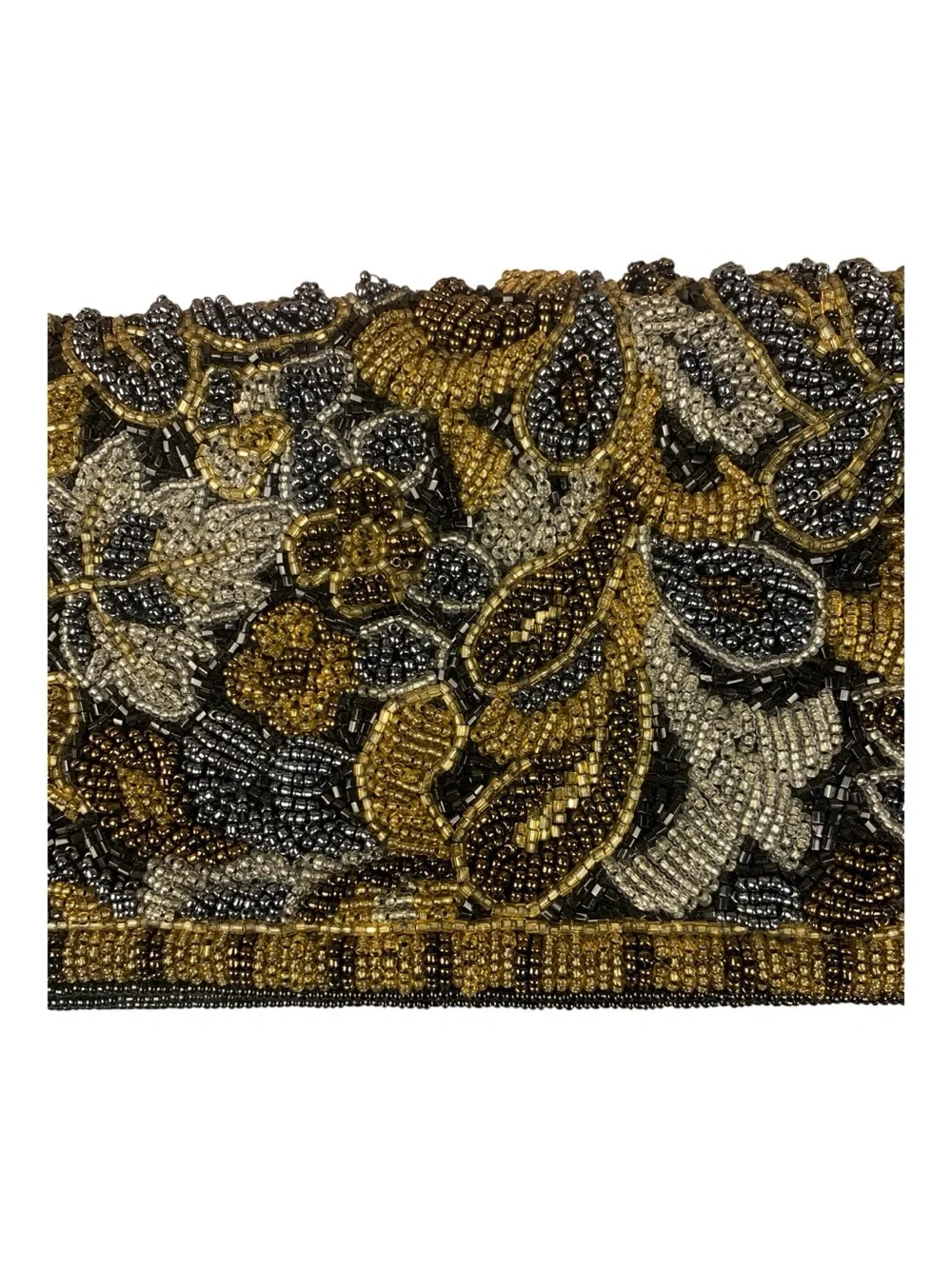 Vtg Carolyne‎ Barton Nights 80's Multi Color Beaded Cocktail Bag Clutch Floral